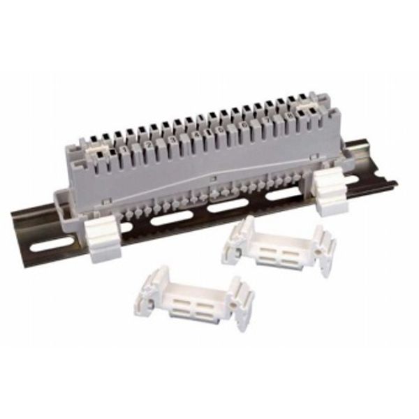 Telephony DIN-rail adapter for round rod modules 10/20-pairs image 1