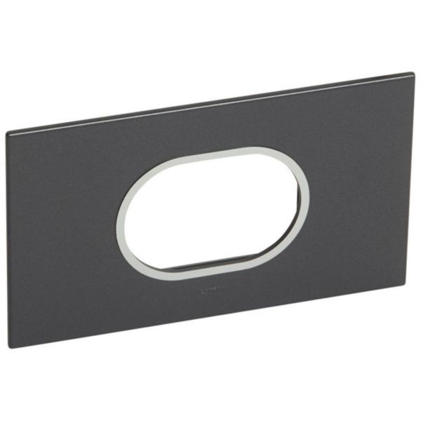 Arteor 2 Gang Surround Plate 3 Module Round Graphite image 1