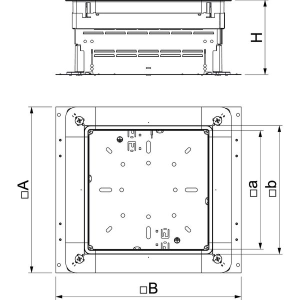 UZD 165220 250-3 Junction and branch box for screed height 165-220mm 410x367x165 image 2