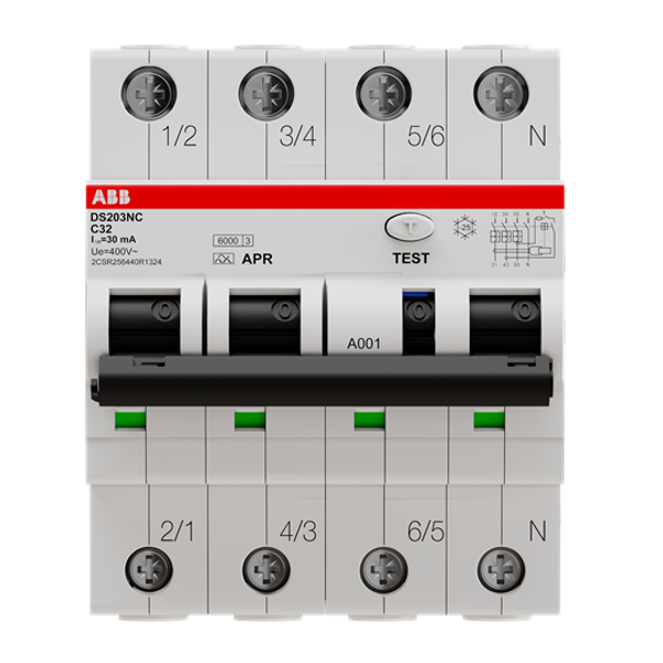 DS203NC C32 APR30 Residual Current Circuit Breaker with Overcurrent Protection image 3