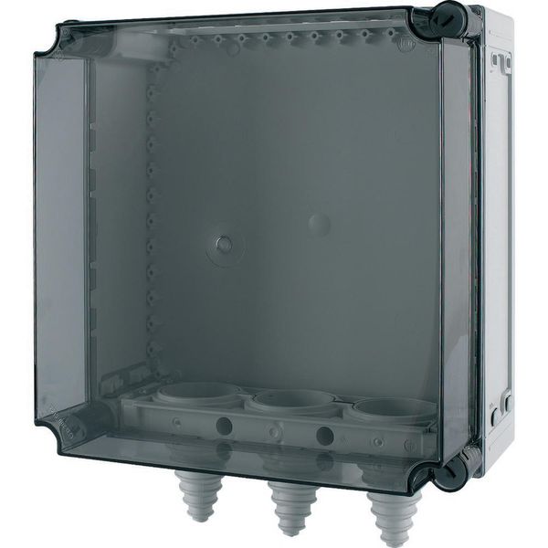 Panel enclosure, with gland plate and cable glands, HxWxD=375x375x225mm image 4