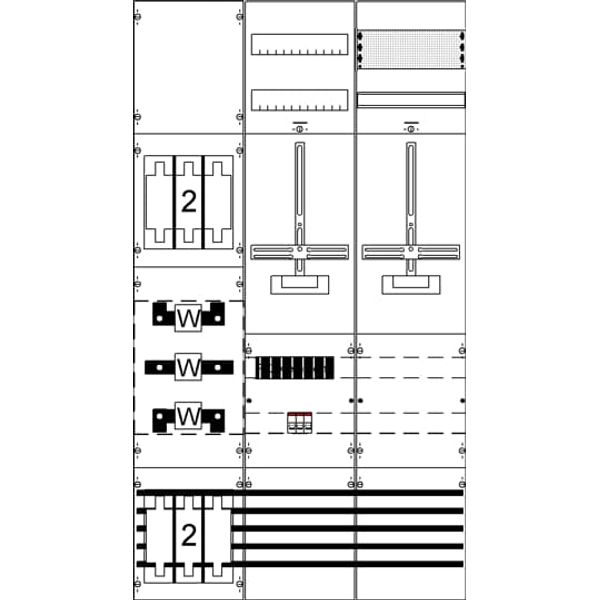 KA4282 Measurement and metering transformer board, Field width: 3, Rows: 0, 1350 mm x 750 mm x 160 mm, IP2XC image 5