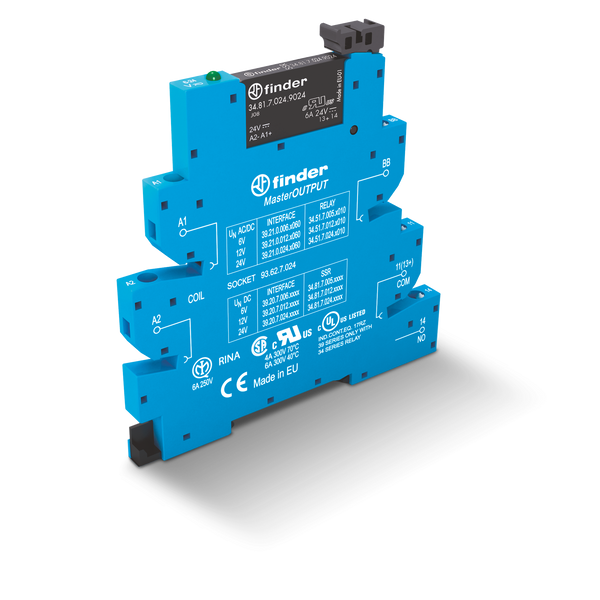 Rel. interface SSR MasterOUTPUT screw In.230VAC 1NO Out.6A/24VDC (39.20.8.230.9024) image 2