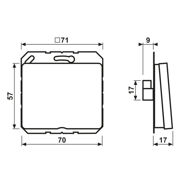 Afdekking SL500 alpin wit v.kabelinvoer image 5