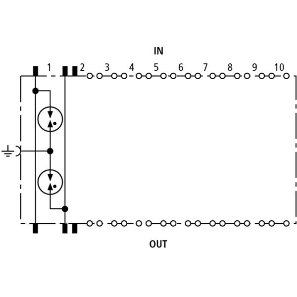 Protective block LSA-Plus tech. 10 pairs, 3-elec. arresters  fail safe image 3