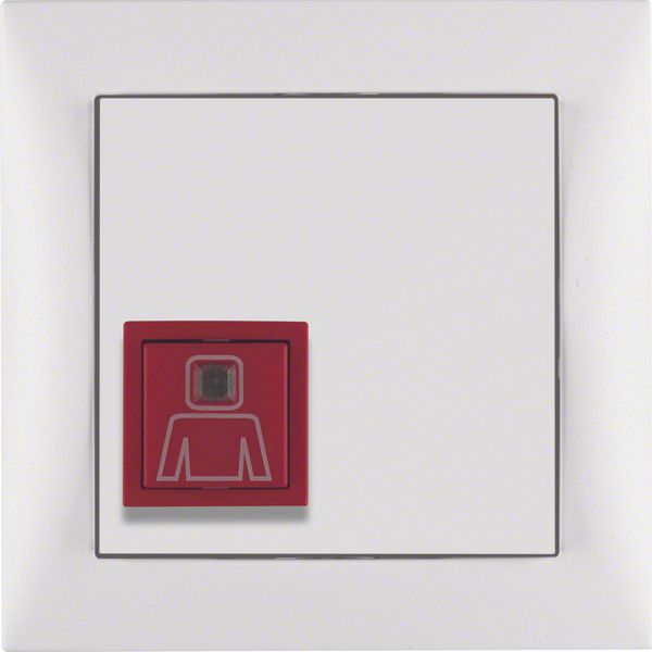 Call button frame, S.1, p. white, matt, plastic image 1