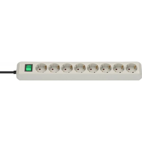 Eco-Line extension socket with switch 8-way light grey 3m H05VV-F 3G1,5 image 1