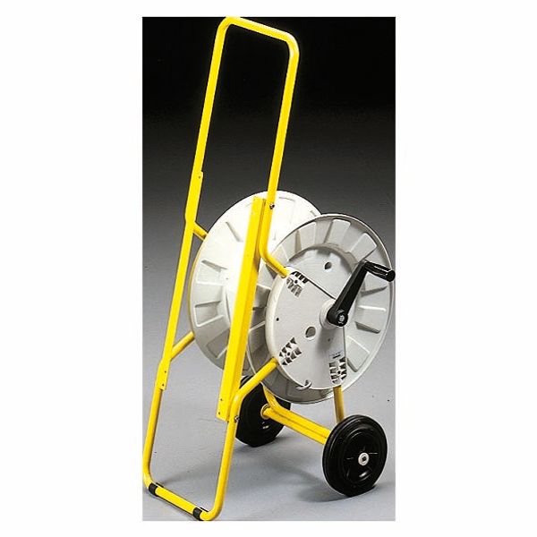 TUBOLAR METAL STAND YELLOW PAINTED -  WITH ROTATING DRUM AND 50M OF CABLE - FOR Q-DIN14/20 image 2