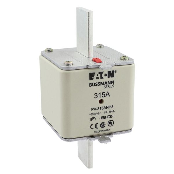 Fuse-link, high speed, 400 A, DC 1000 V, NH3, gPV, UL PV, UL, IEC, dual indicator image 29