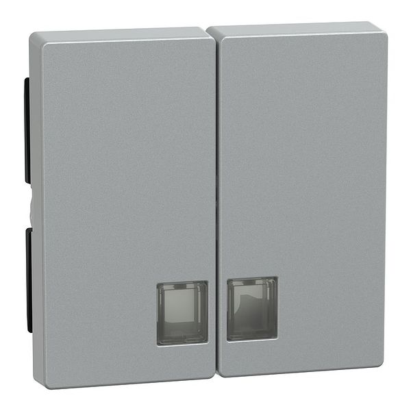 Rocker for series switch with symbol window, aluminum, system M image 1