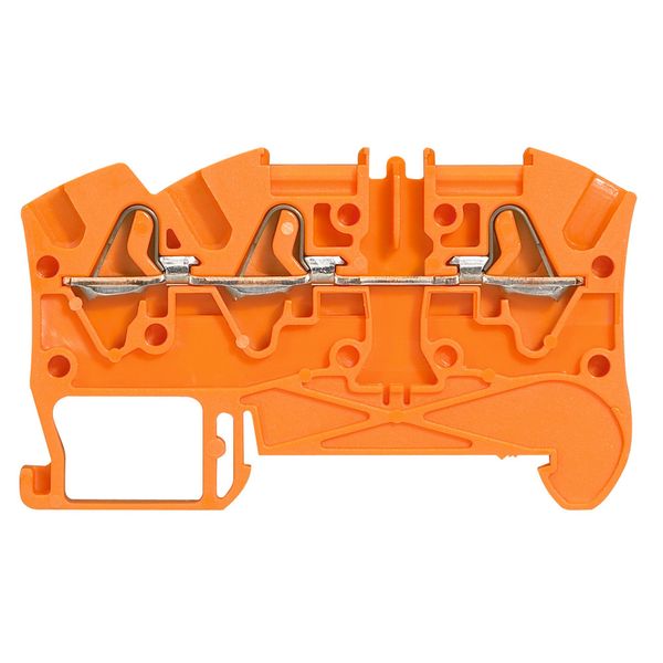 Terminal block Viking 3 - spring - 1 connect - 3 wires - pitch 5 - orange image 1