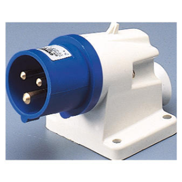 90° ANGLED SURFACE MOUNTING INLET - IP44 - 2P+E 32A 200-250V 50/60HZ - BLUE - 6H - SCREW WIRING image 1
