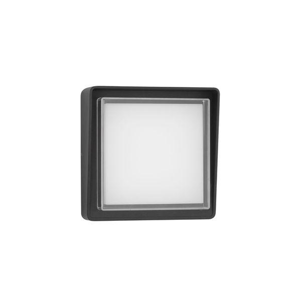 Anthracite die-Casting Aluminium Frost Acrylic & Clear Glass LED 10 Watt 763Lm 3000K 220-240V Beam Angle 112º IP65 L: 20 W: 7.4 H: 20 cm image 1