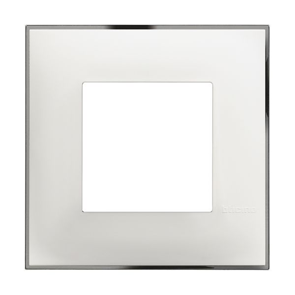 CLASSIA - COVER PLATE 2P WHITE CHROME image 1