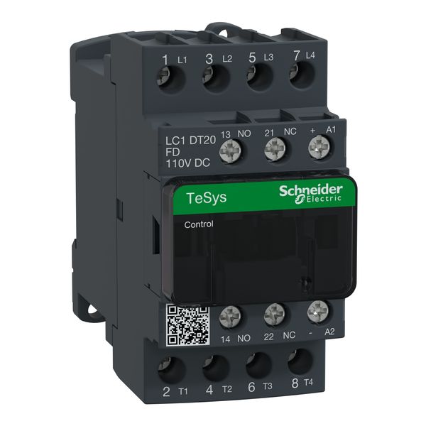 TeSys Deca contactor - 4P(4 NO) - AC-1 - = 440 V 20 A - 110 V DC standard coil image 4