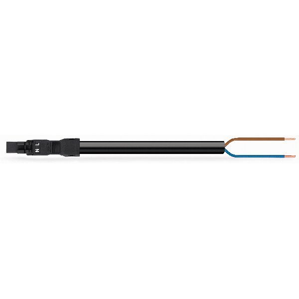 pre-assembled connecting cable;Eca;Plug/open-ended;black image 3