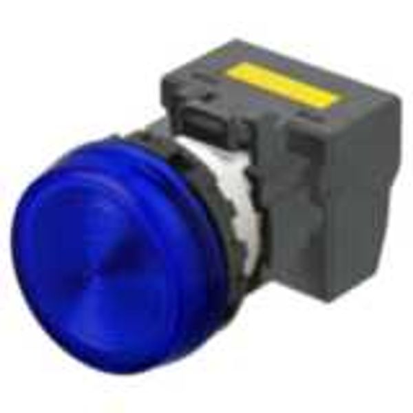 M22N Indicator, Plastic flat, Blue, Blue, 220/230/240 V AC, push-in te image 1