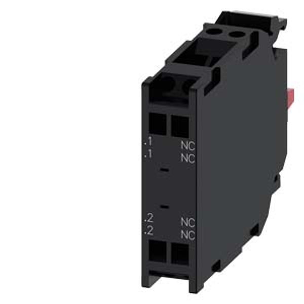 Contact module with 2 contact elements, 2 NC, spring-type  3SU1400-1AA10-3EA0-Z X90 image 1