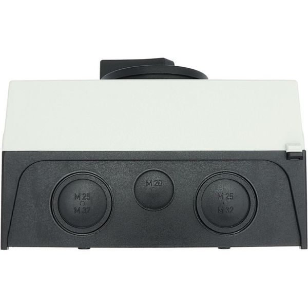 Main switch, P3, 63 A, surface mounting, 3 pole + N, STOP function, With black rotary handle and locking ring, Lockable in the 0 (Off) position image 62