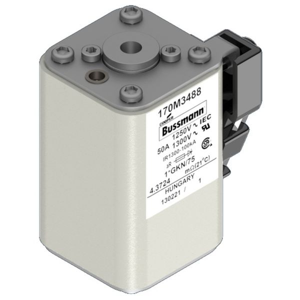 Fuse-link, high speed, 100 A, AC 690 V, compact size 1, 45 x 59 x 51 mm, aR, IEC, UL, single indicator image 2