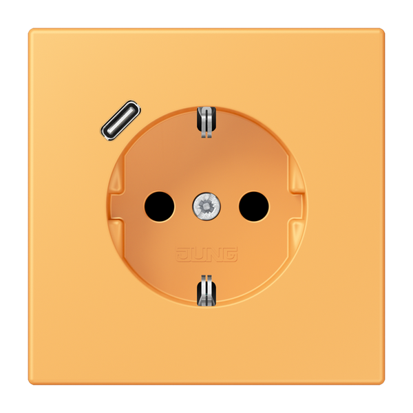 SCHUKO socket with USB type C LC4320L LC1520-18C254 image 1