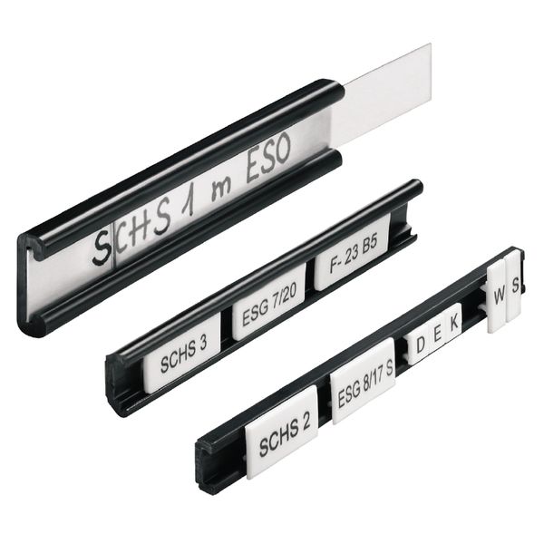 Device marking holder, Self-adhesive, 8 mm, PVC, black image 4
