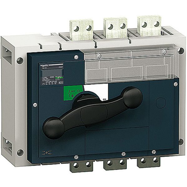 switch disconnector, Compact INV800, visible break, 800 A, standard version with black rotary handle, 3 poles image 1