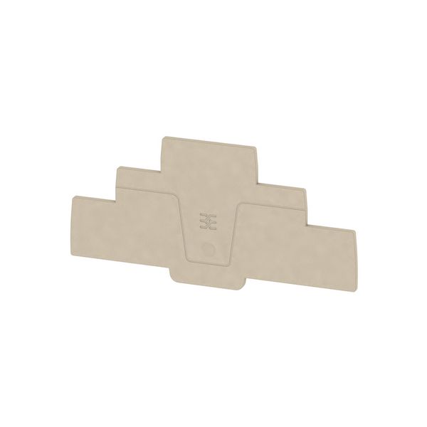 End plate (terminals), 114.1 mm x 2.1 mm, dark beige image 1