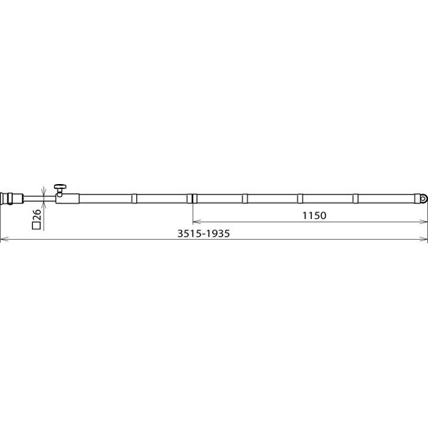 Telescopic earthing stick L 1935-3515mm w. SQL cone coupling DB Mat. N image 2