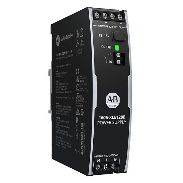 Allen-Bradley 1606-XLE120B 1606-XLE120B: Essential Power Supply, 12-15V DC, 120 W, 100-240V AC Input Voltage image 1