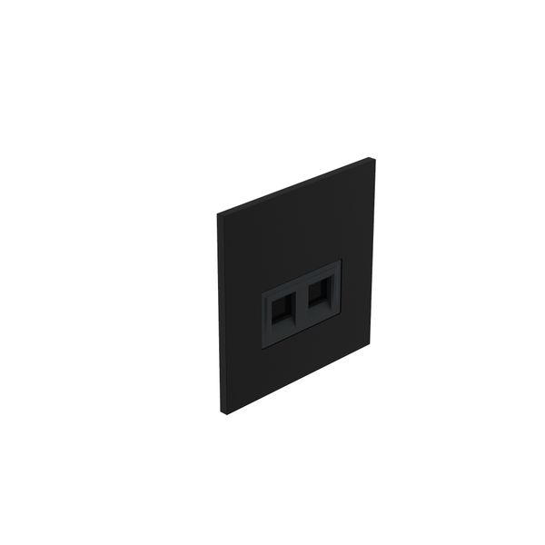 Art d'Arnould - RJ45 socket category 6 UTP 2 modules Epure - Matt Black image 1