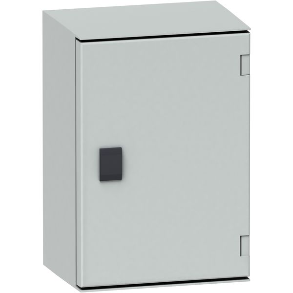 wall-mounting encl. ABS/PC monobloc IP66 H310xW215xD160mm+metal mount.plate image 1