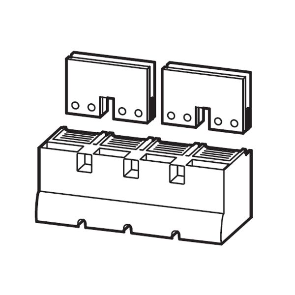 Serial Connector Size 4, 4/2-pole, including cover, 1250A image 1