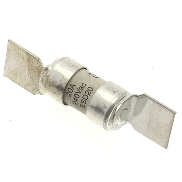 Fuse-link, LV, 20 A, AC 240 V, BS88/E1, 12 x 47 mm, gL/gG, BS image 4