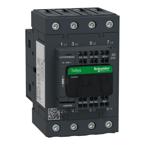 TeSys Deca contactor - 4P(4 NO) - AC-1 - = 440 V 60 A - 24 V DC standard coil image 6