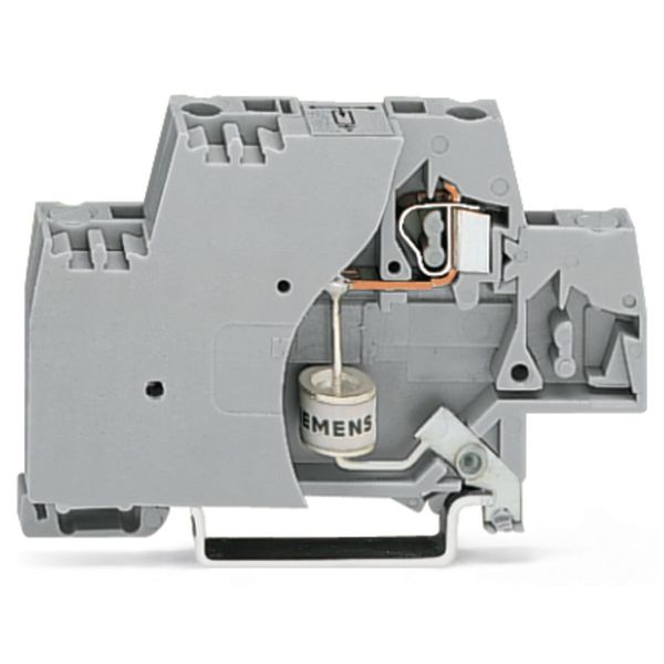Component terminal block double-deck with end plate gray image 1