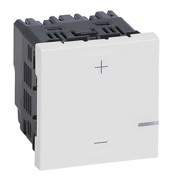 Mosaic universal 2-wire dimmer switch without neutral 125W LED 2 modules - white image 1