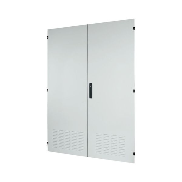 Section wide door, ventilated, HxW=2000x1350mm, double-winged, IP42, grey image 3