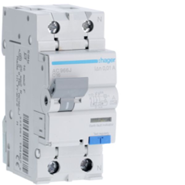 Differential circuit breaker P+N 16A/10mA, C, 6kA, type A image 1