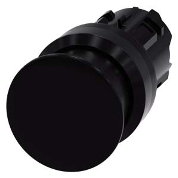 Mushroom pushbutton, 22 mm, round, plastic, black, 30 mm, momentary 3SU1000-1AD10-0AA0-Z Y10 image 2