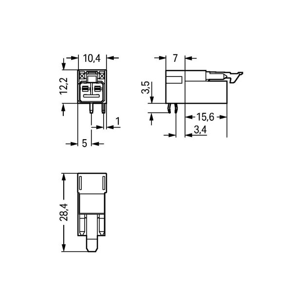 Plug for PCBs angled 2-pole gray image 4