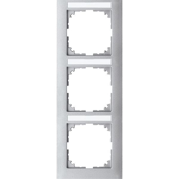 M-Pure frame, 3-fold with label holder, vertical mounting, aluminum, image 1