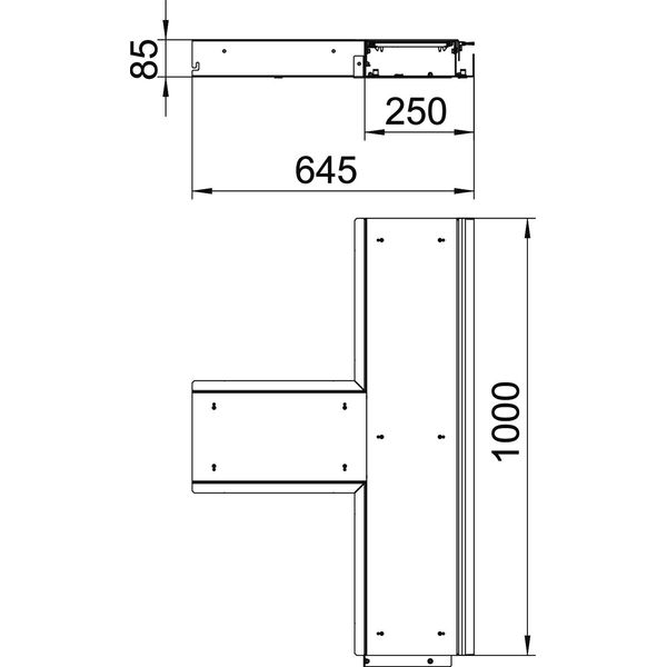 OKB TS 25085 ON T piece with brush bar image 2