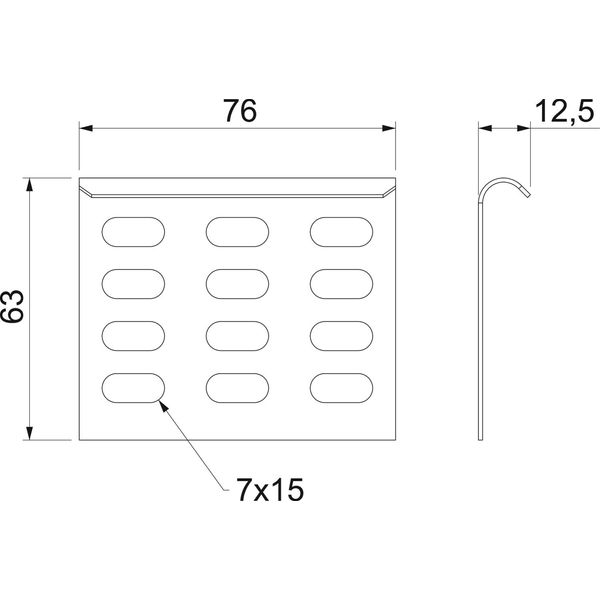 SEB 85 FS Side end plate for cable tray B85mm image 2