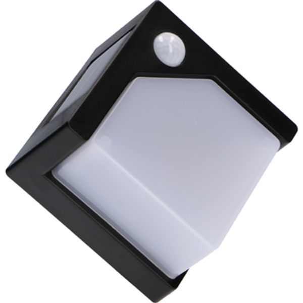 Outdoor Solar Light - wall light  - Pretoria 1W 50lm 2700K IP44  - Sensor - Black image 1