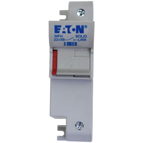 Fuse-holder, low voltage, 125 A, AC 690 V, 22 x 58 mm, Neutral, IEC image 1