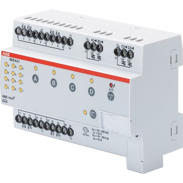 VC/S4.2.1 Valve Drive Controller, 4-fold, Manual Operation, MDRC image 1