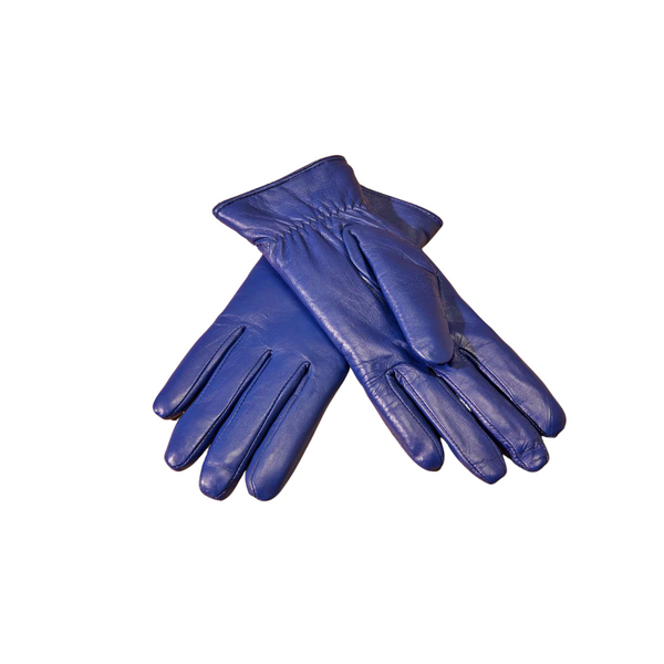 Leather gloves for smartphone grey/blue/viol image 1