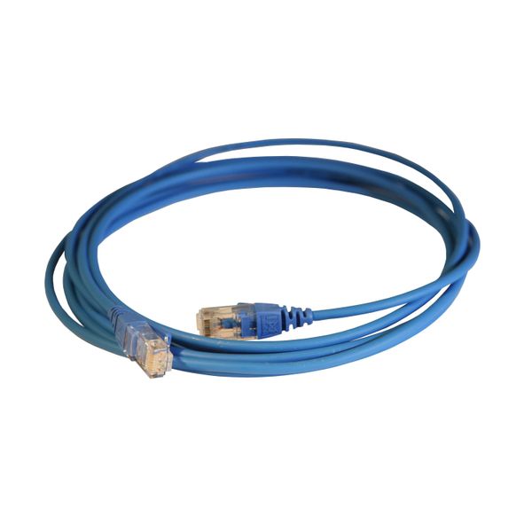 Patch cord RJ45 category 6 U/UTP high density standard LSZH blue 3 meters image 1