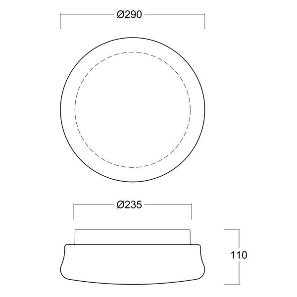 RANA E27, 2x60W, IP44 white, wall and ceiling luminaire image 3